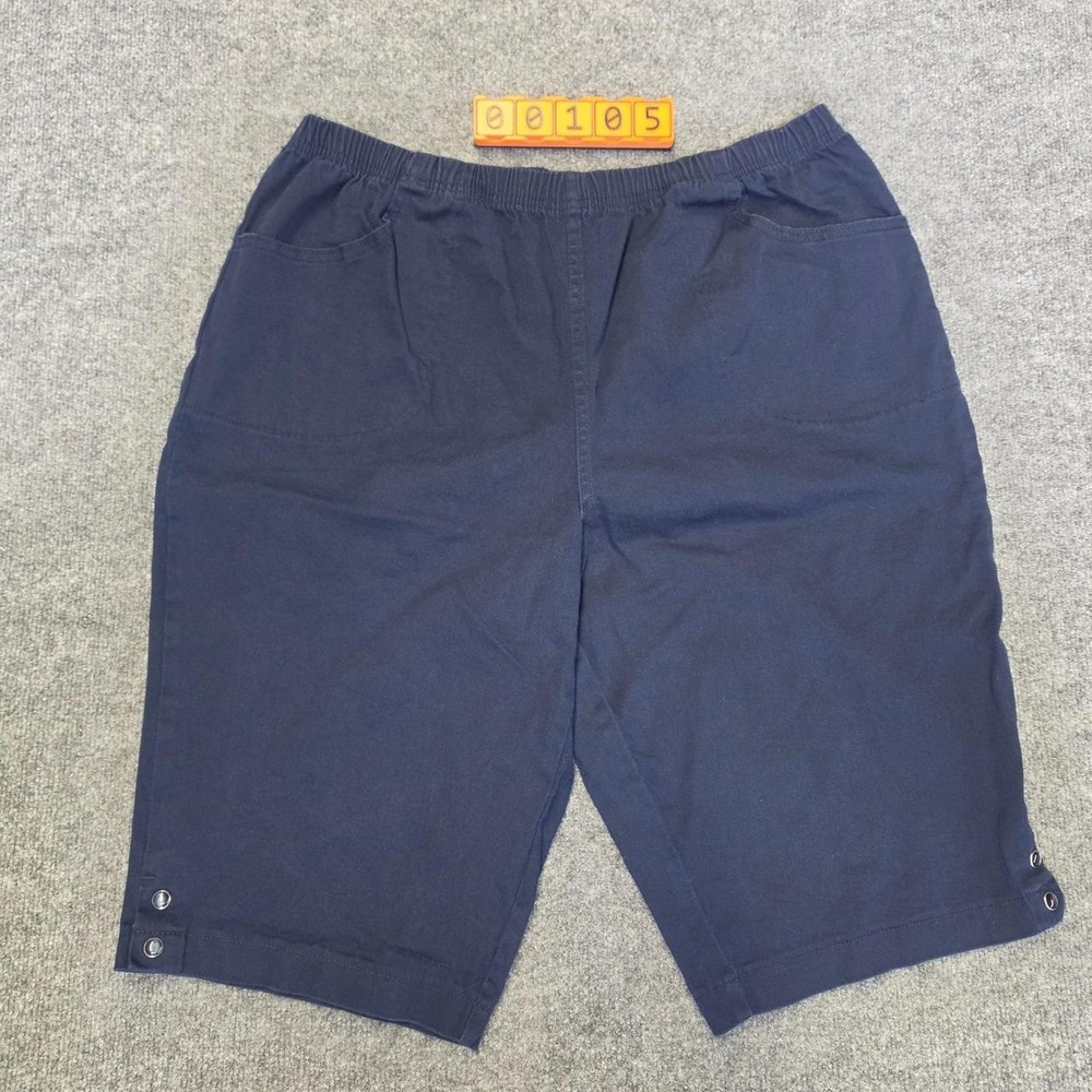 Croft & Barrow Navy Blue Cotton & Spandex Shorts Size 2X